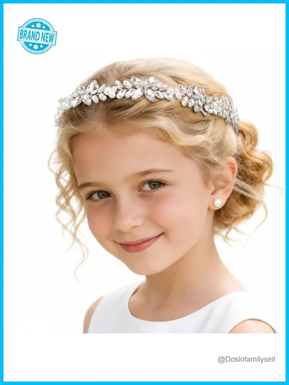 Crystal Rhinestone Pearl Hair Accessory for Weddings First Communion Birthday